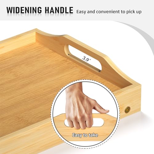 Bamboo Serving Tray with Folding Legs A615