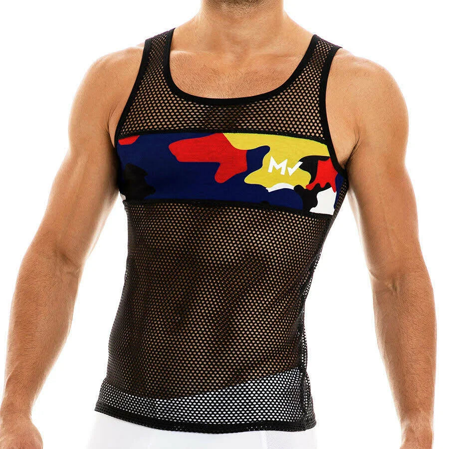 Camouflage Mesh Tank Top S23140