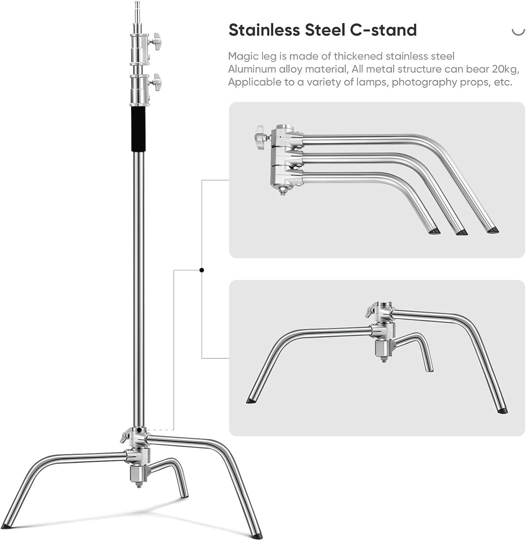 Heavy Duty Metal C Stand with Holding Arm and Carry Bag N375899