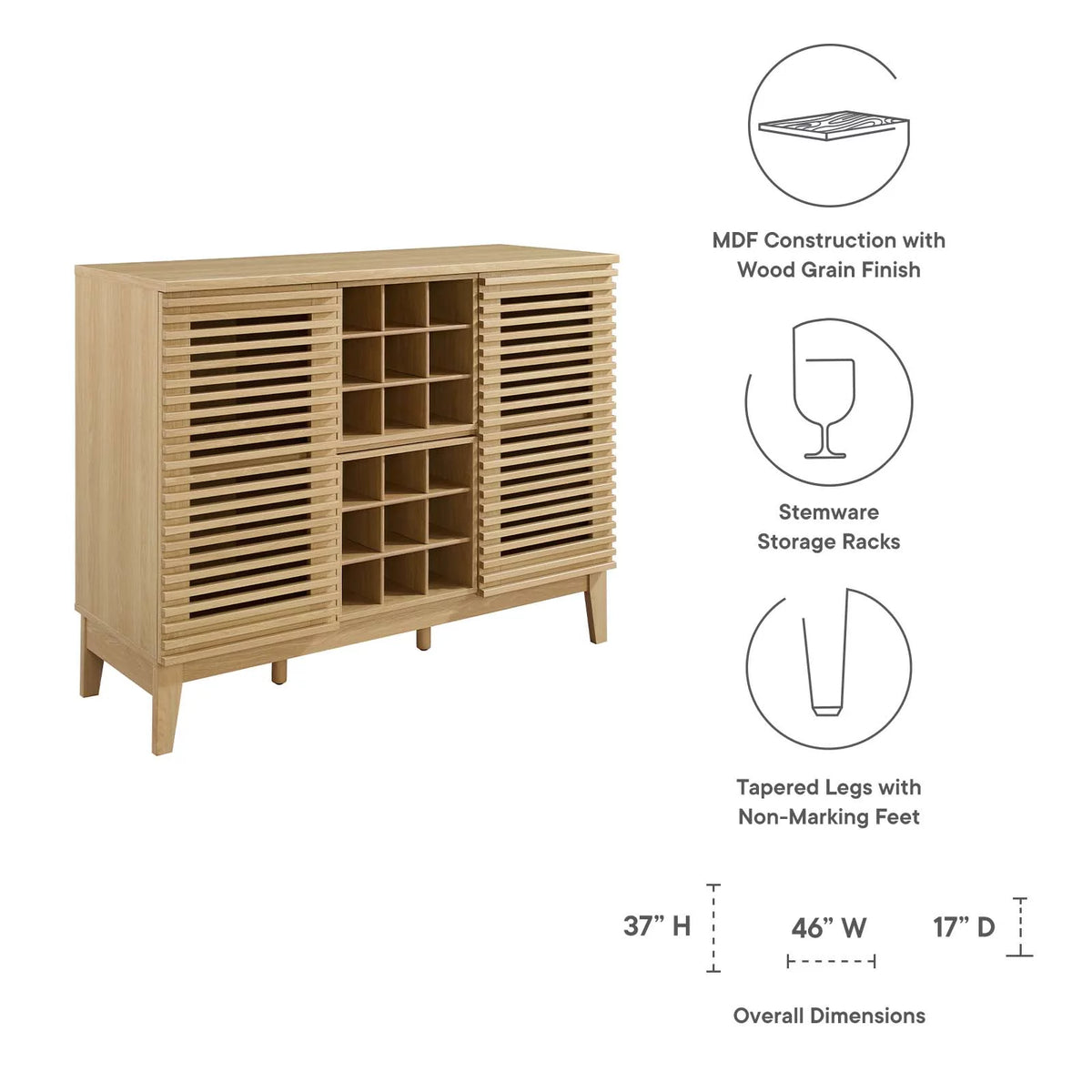 Oak Bar Cabinet O18290