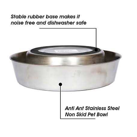 2 Pack Stainless Steel Non Skid Pet Bowl S558287