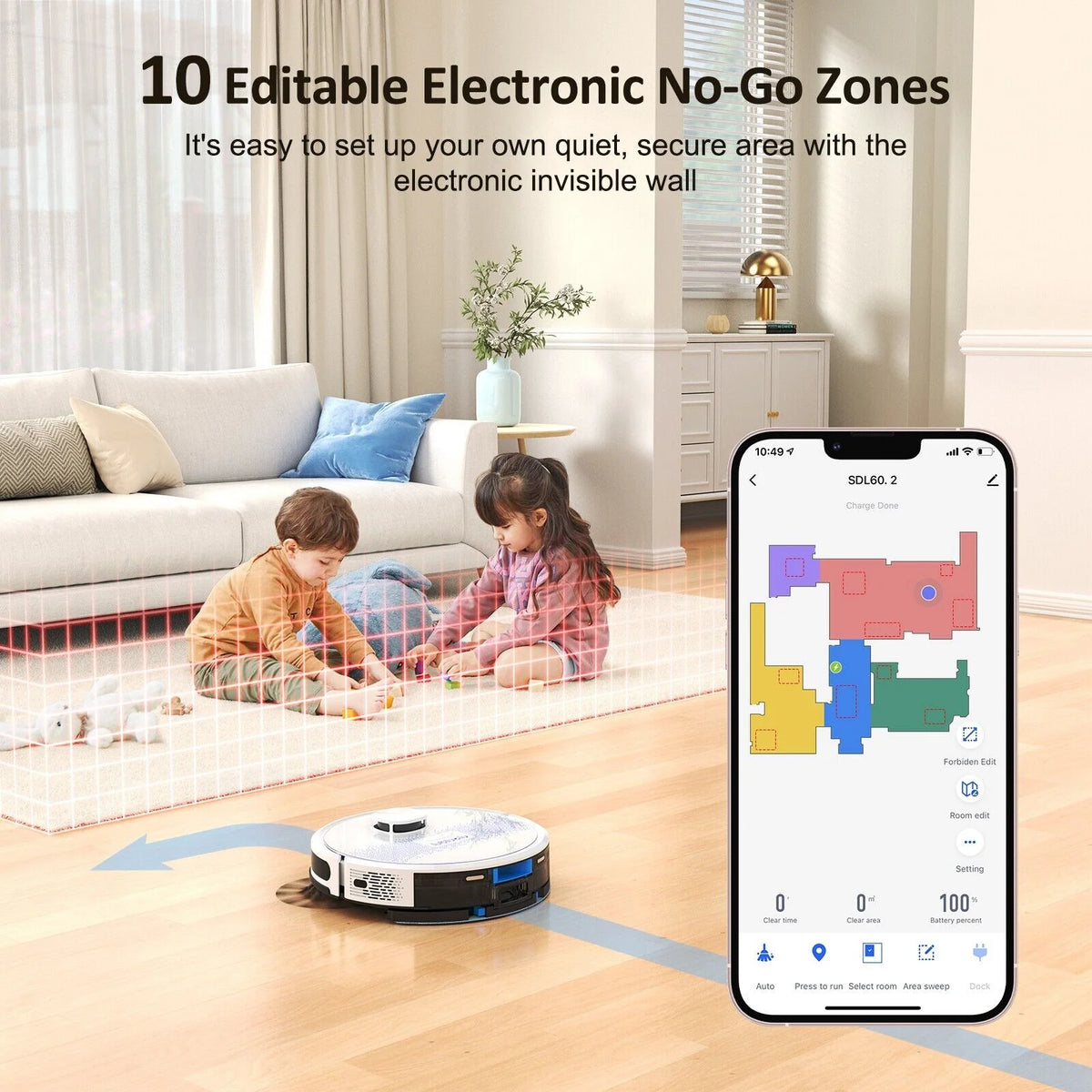 2in1 Robot Vacuum and Mop Combo 230ML White M90590