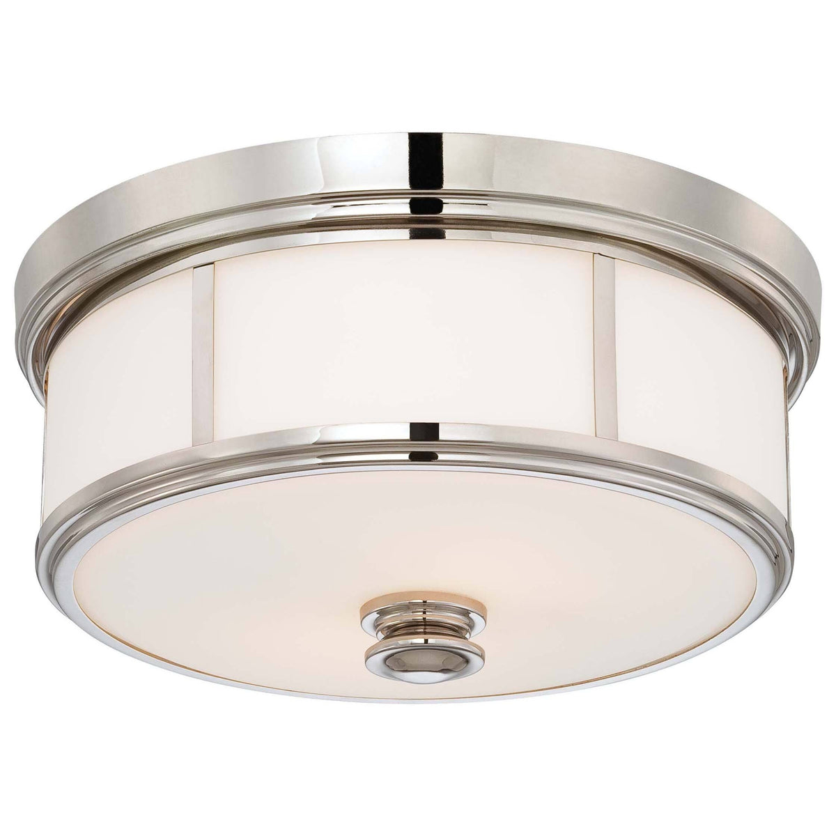 Polished Nickel 2-Light Flush Mount Q6459