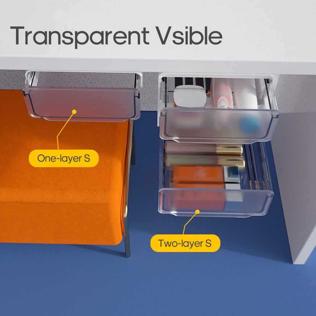 Invisible Under Desk Drawer Stationery Organizer L3664