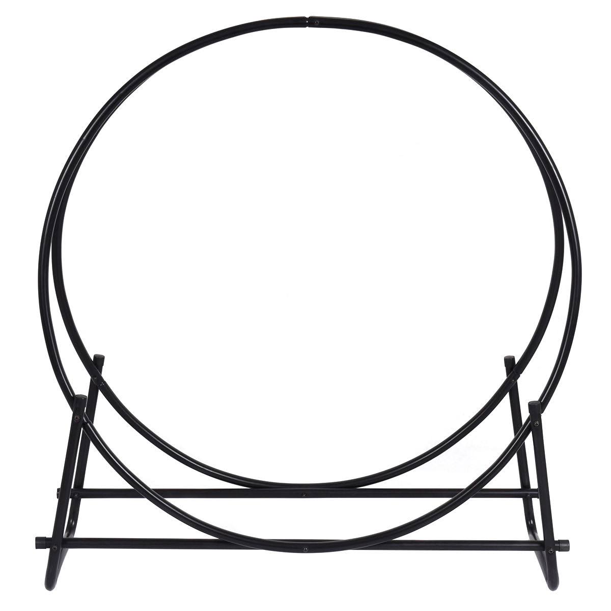 40-Inch Tubular Steel Firewood Storage Rack O483557