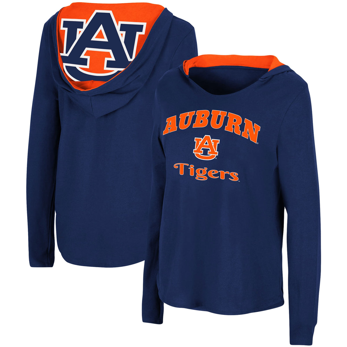 Navy Auburn Tigers Long Sleeve Hoodie E402