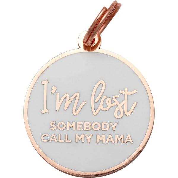 Gold & White Pet ID Tag W20844