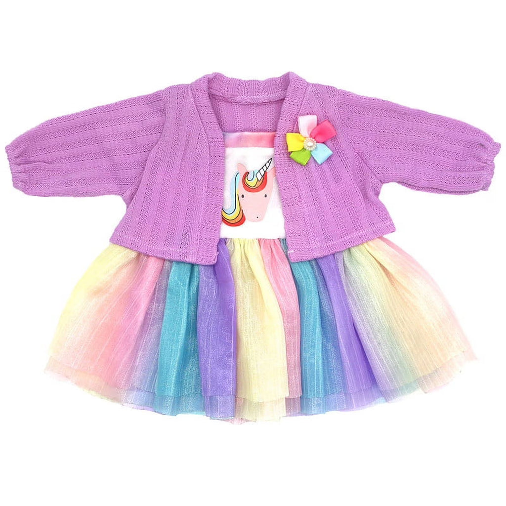 Rainbow Fluffy Skirt Doll Clothing A13008