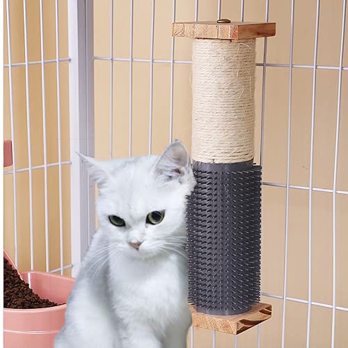 2-Pack Cage Mounted Cat Scratching Post with Self Groomer and Massager K770204