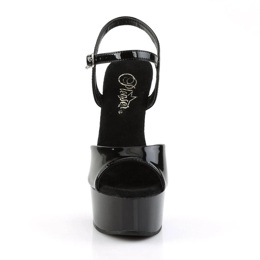 Black Faux Leather Captiva-609 Shoes B6749