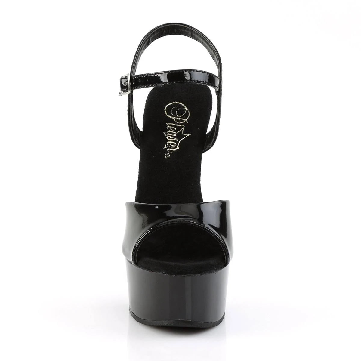Black Faux Leather Captiva-609 Shoes B6749