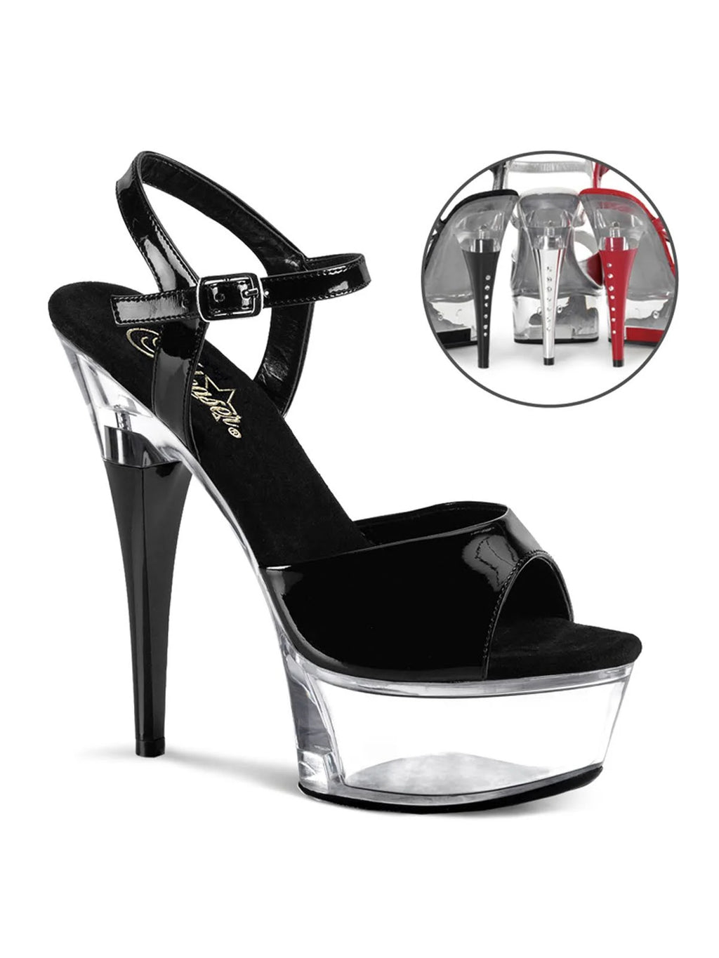 Black Faux Leather Captiva-609 Shoes B6749