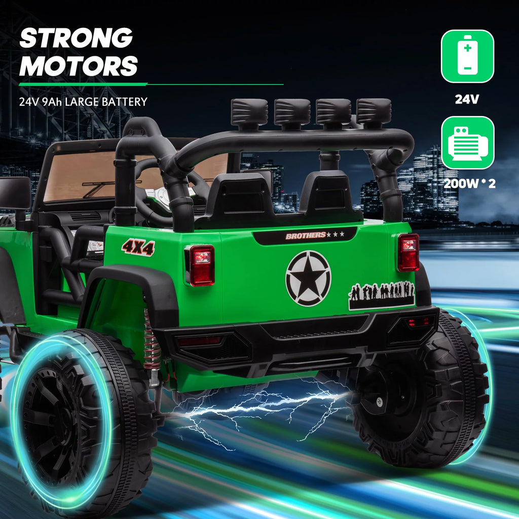 24V 2-Seater Powered Ride on Toy Car with Remote R121765