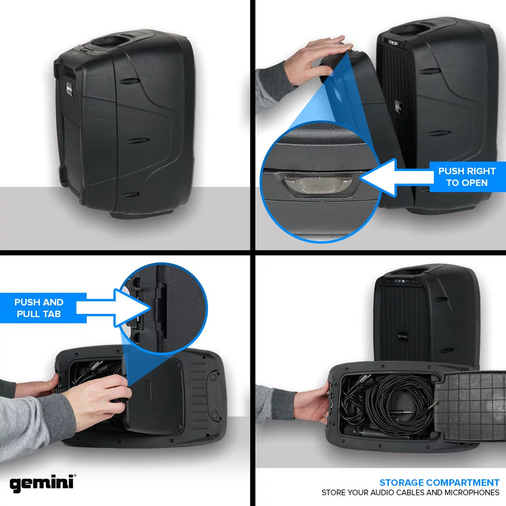 Bluetooth Portable PA System with Detachable Powered Mixer N689