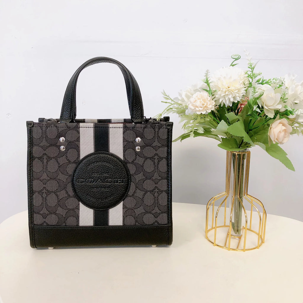 Black Signature Jacquard Tote E565