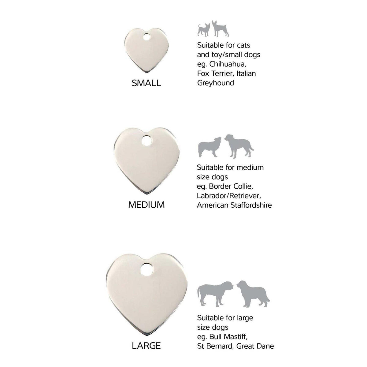 Heart Pet ID Dog Tags Z118
