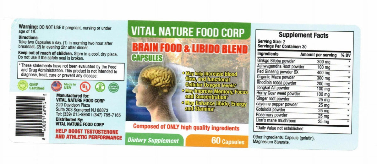 Brain Food and Libido Blend M942
