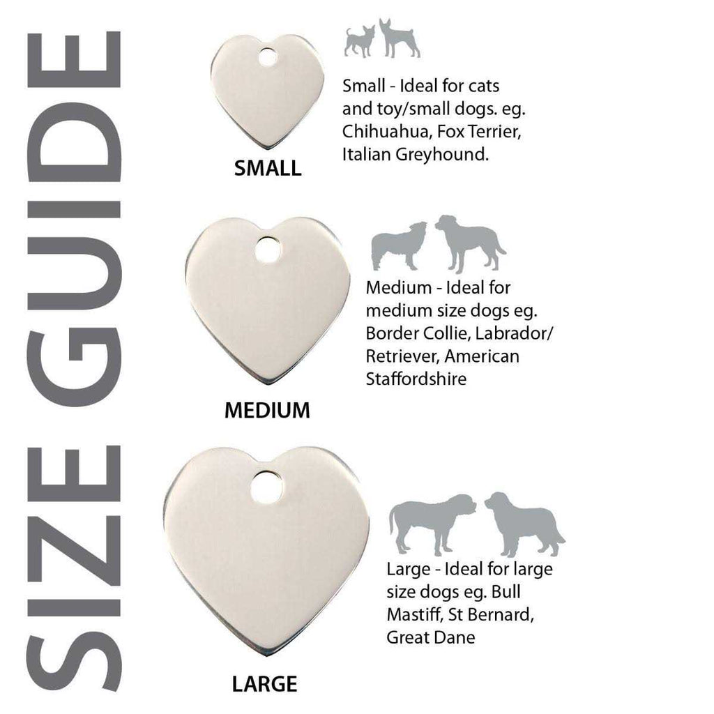 Heart Pet ID Dog Tags Z118