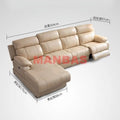 Genuine Leather Electric Reclining Sofa Set L Shape Sectional Couch W821220