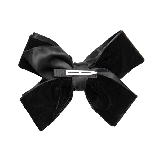 Velvet Hair Bows with a Knot Wrap Center on a Clip, 6 Inch, Red Y73276