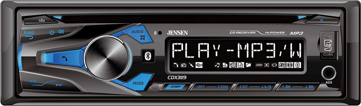 AM/FM/CD Single DIN Car Stereo Receiver with Bluetooth P329584