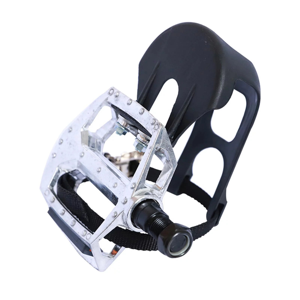 1 Pair Exercise Bike Pedals with Straps and Toe Clips V23411