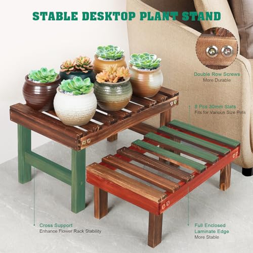 3 Tiered Wood Plant Stand Shelf K87314