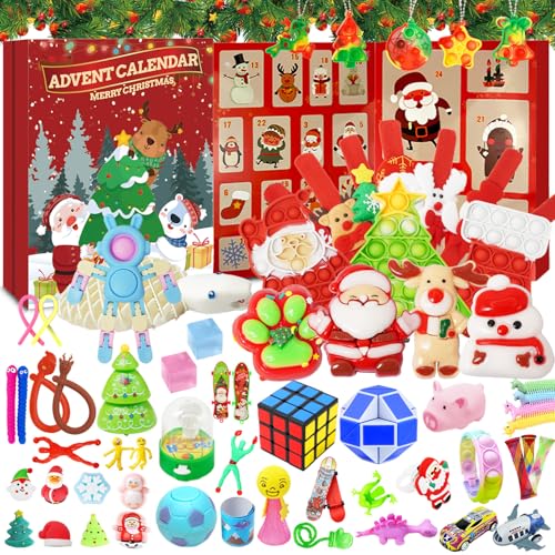 Fidget Advent Calendars 2025, 24 Days of Surprises Fidget Toys A700