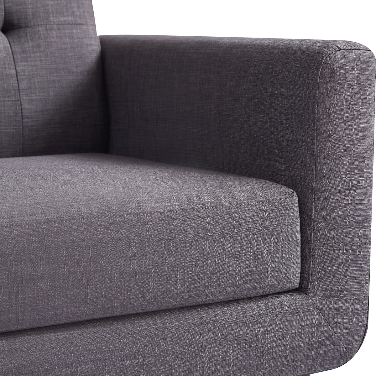 58" Grey Tufted Upholstered Loveseat Sofa Q591