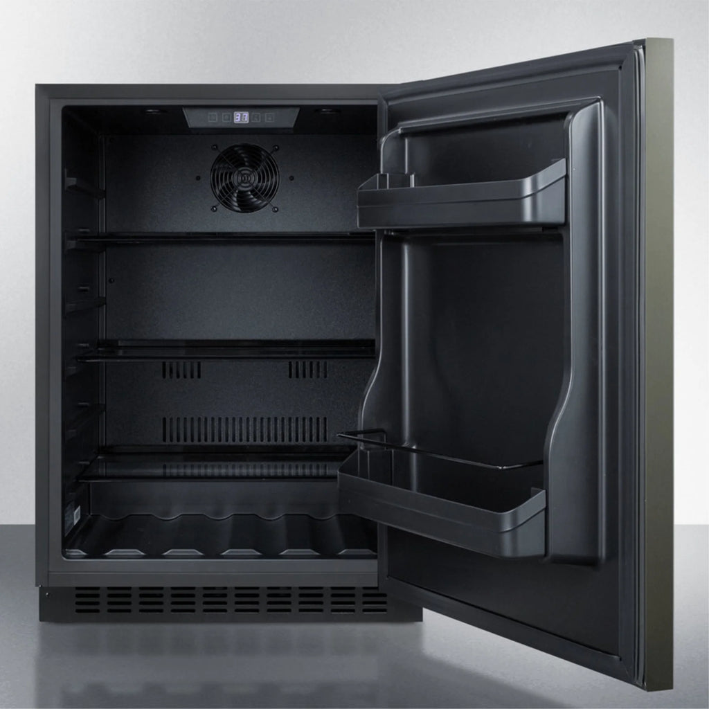 Black Stainless Steel All-Refrigerator with Digital Controls O653474