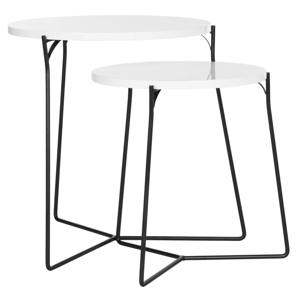 White Lacquer Stacking End Table L352722