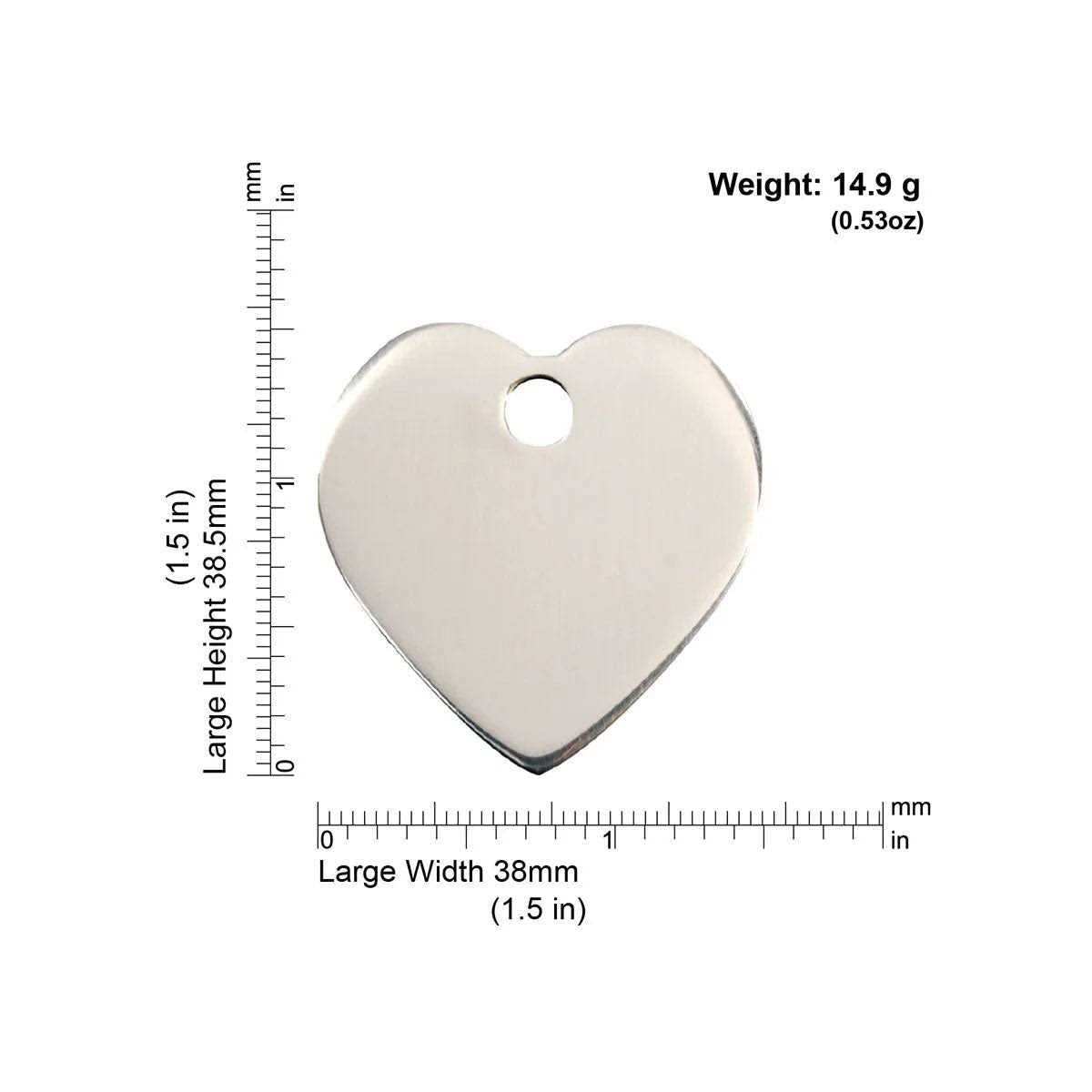 Heart Pet ID Dog Tags Z118