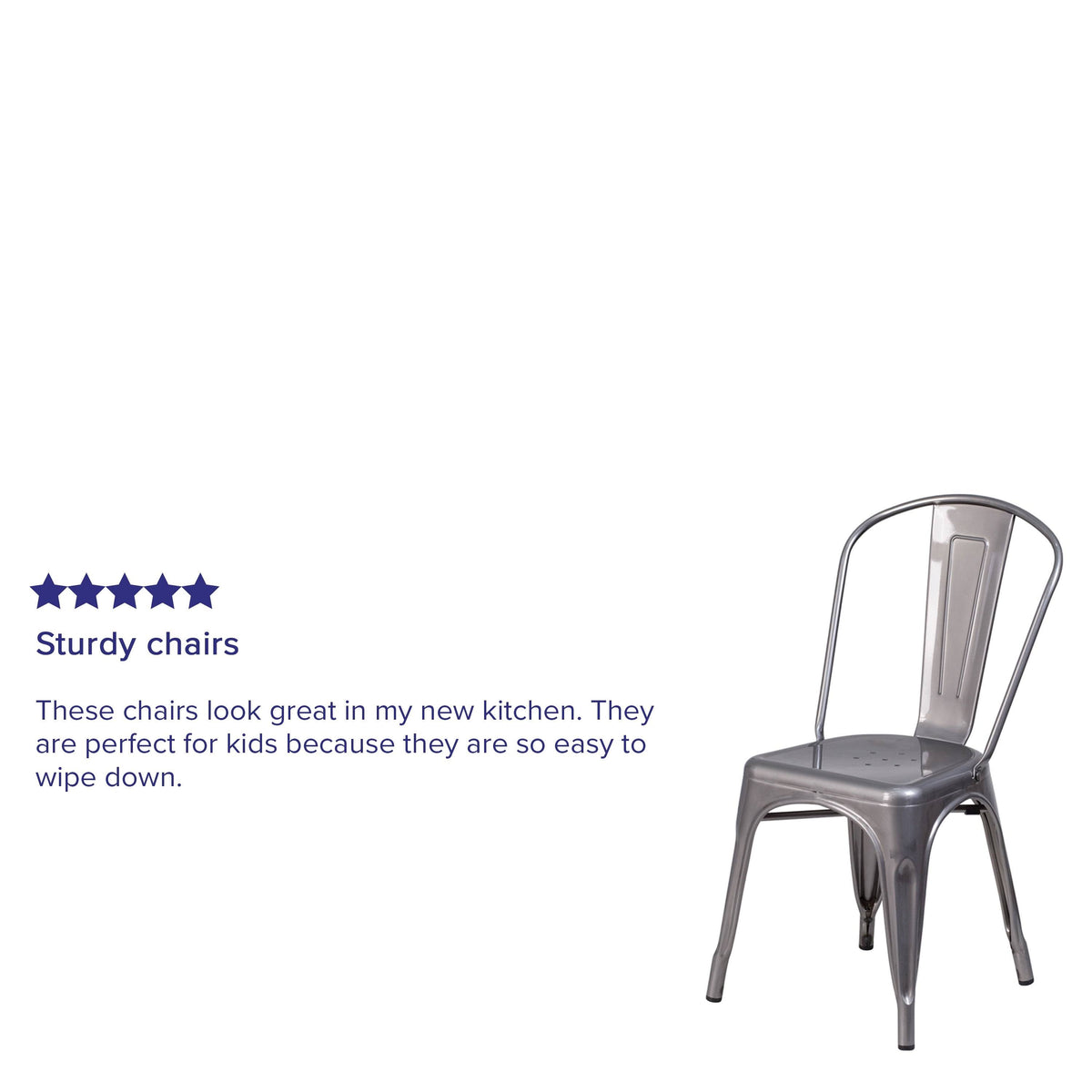 Grey Metal Stackable Indoor Chair O90609