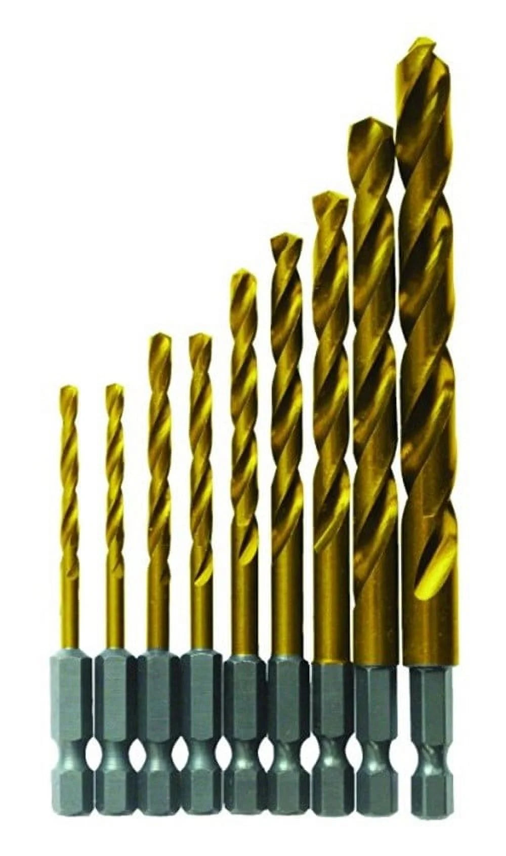 9-Piece Titanium Drill Bit Set L9557