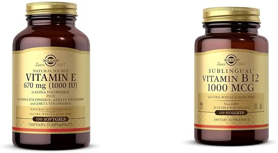 Vitamin E 670 mg 100 Softgels and Vitamin B12 1000 mcg 250 Nuggets Z8222