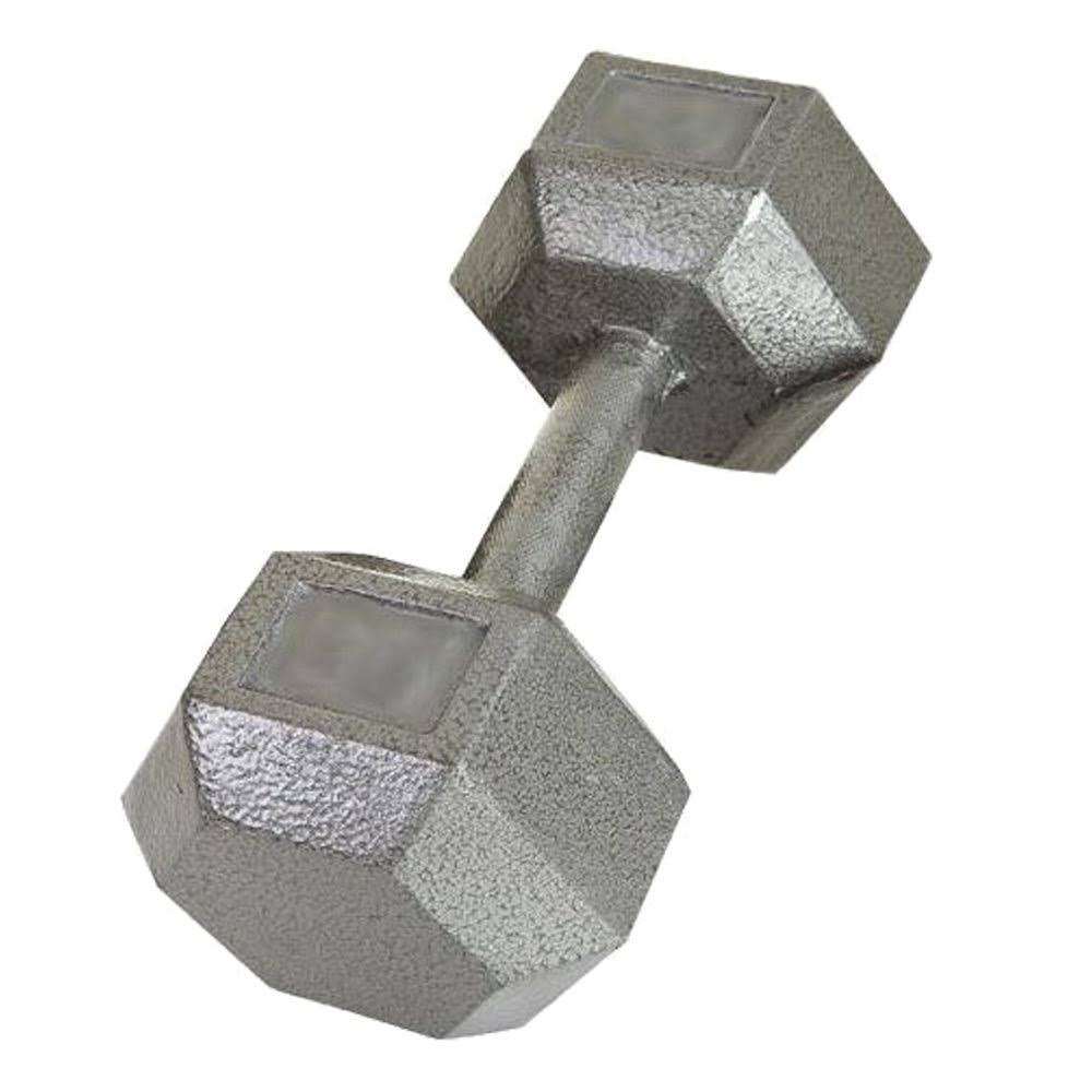 Gray Cast Iron Hex Dumbbell 70 lb N68041