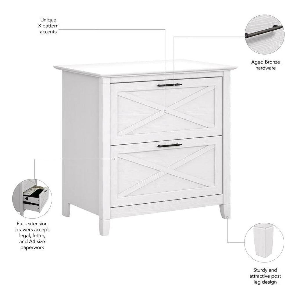 Oak 2 Drawer Wood File Cabinet E553950