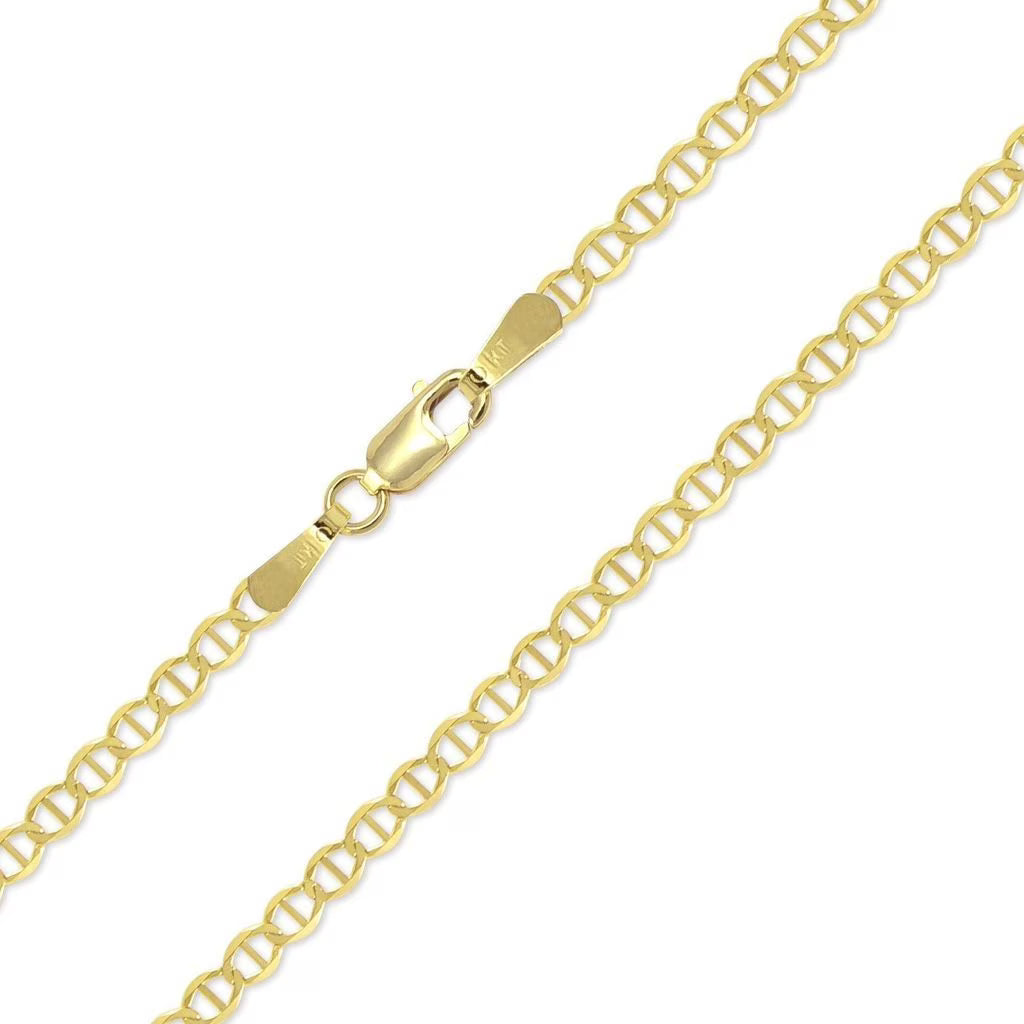10K Yellow Gold 2mm Mariner Chain Necklace, 22 Inches U826114