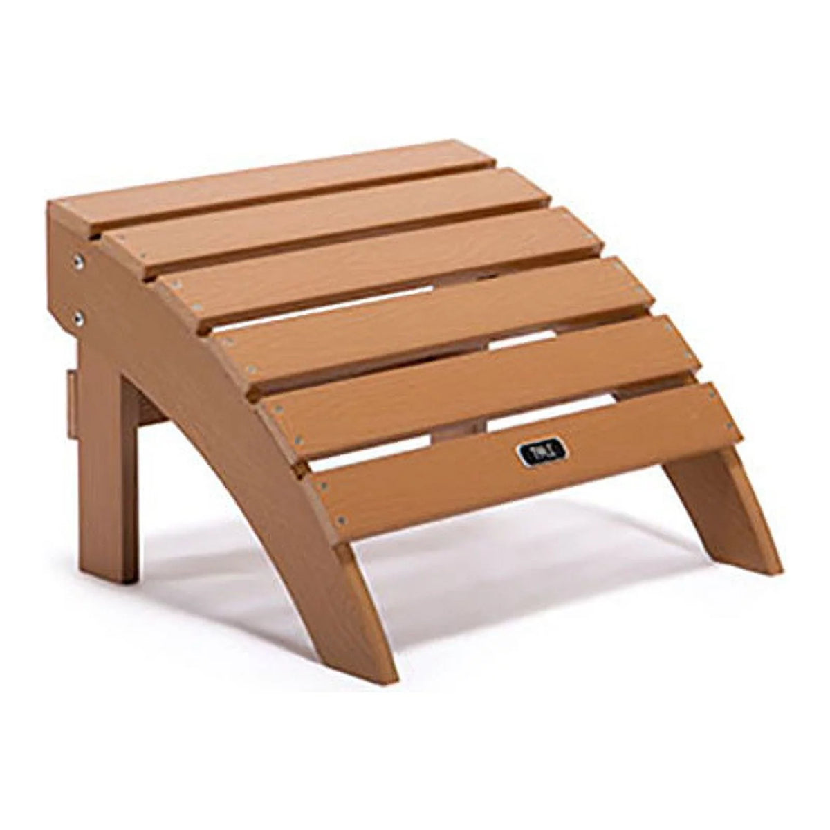 Brown All-Weather Plastic Wood Ottoman Footstool O669