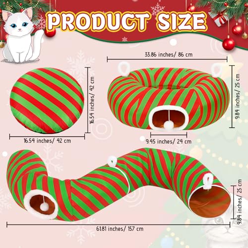 Cat Bed Tunnel with Hanging Ball B8647