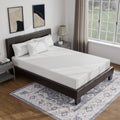 Espresso Leatherette Eastern King Bed with 8-Inch Mattress I252177