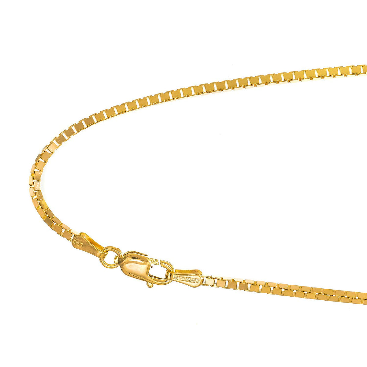 14kt 16" Yellow Gold 1.4mm Box Chain with Lobster Clasp G400