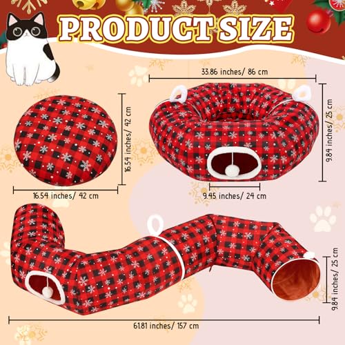 Cat Bed Tunnel with Hanging Ball B8647