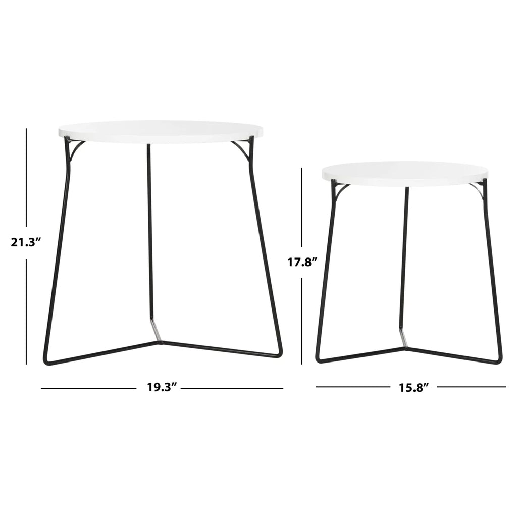 White Lacquer Stacking End Table L352722