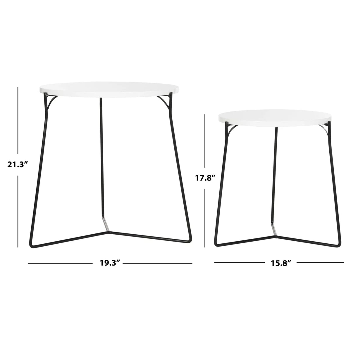 White Lacquer Stacking End Table L352722