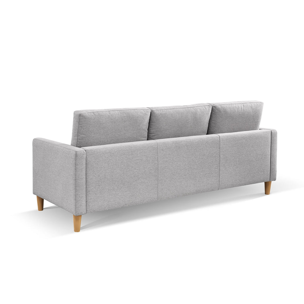 Light Grey Convertible Sectional Sofa with Ottoman N676582