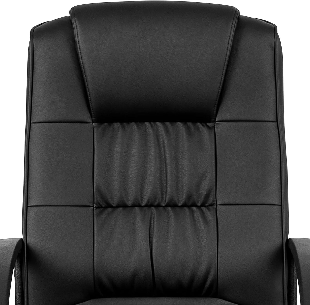 Black Leathersoft Task Chair with Arms N864