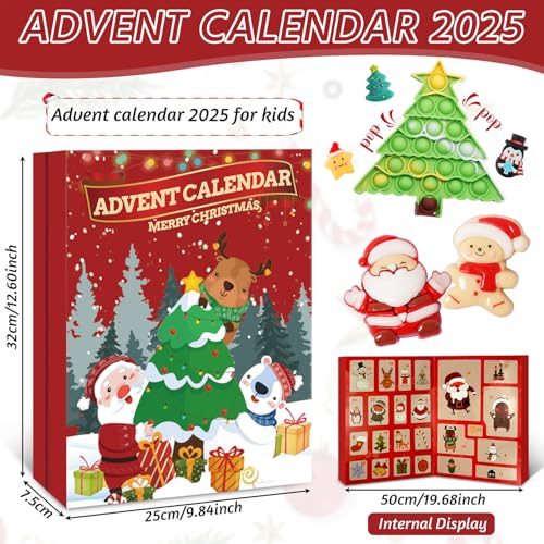 Fidget Advent Calendars 2025, 24 Days of Surprises Fidget Toys A700